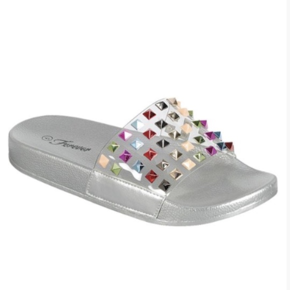 Forever Link Shoes - !!! LAST PAIR SIZE 5  !!! Studded Slide - Multi